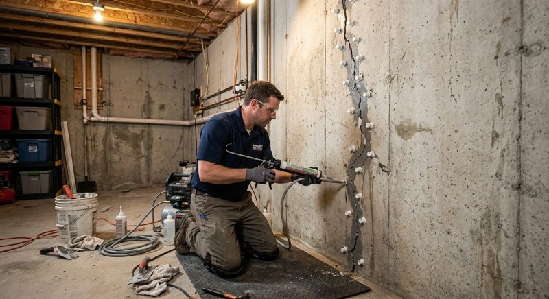 Basement Crack Repair in Tipton County, TN