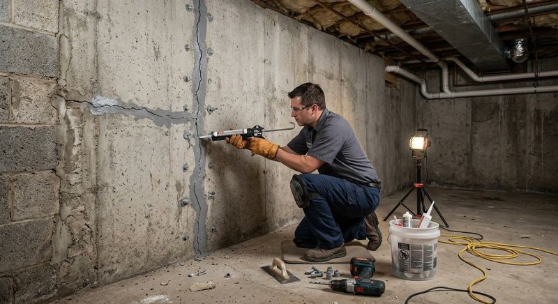 Basement Crack Repair in Tipton County, TN