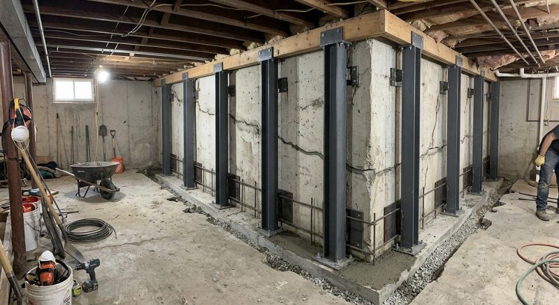 Basement Stabilization in Tipton County, TN
