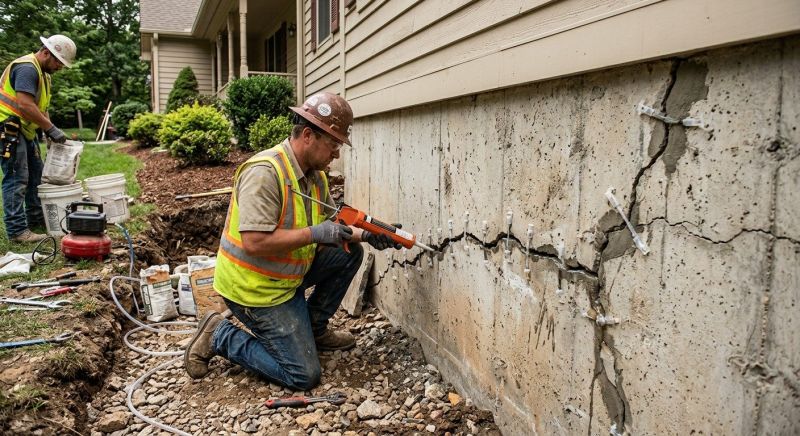 Cracked Foundation Repair in Tipton County, TN