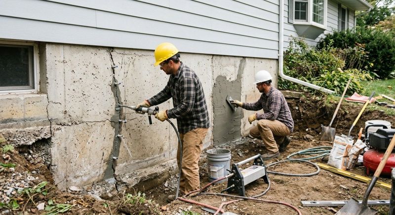 Cracked Foundation Repair in Munford, TN