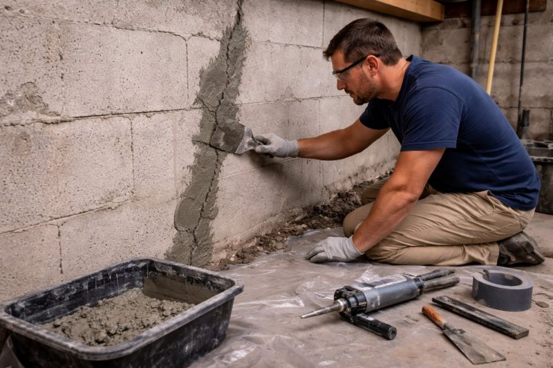 Foundation Crack Repair in Covington, TN