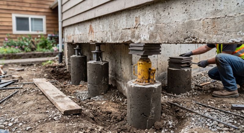 Foundation Pier Leveling in Tipton County, TN