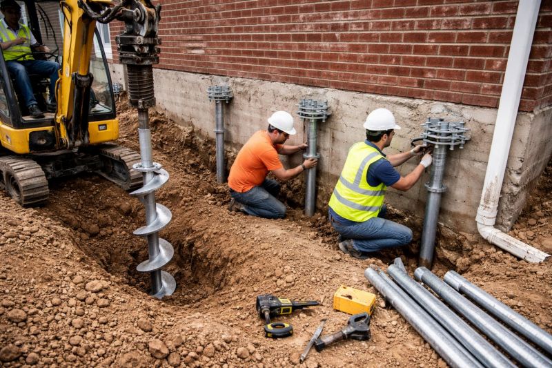 Helical Piers Installation in Tipton County, TN