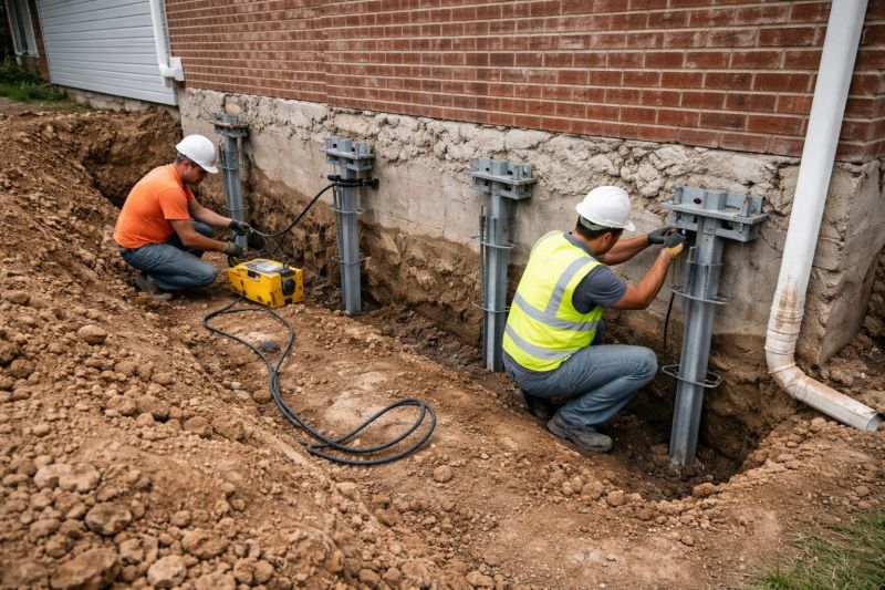 Helical Piers Installation in Tipton County, TN
